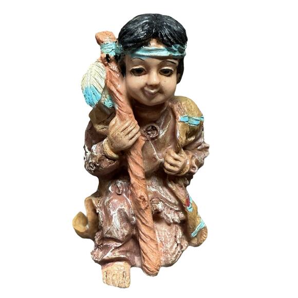 Christmas Nativity Set Native American Scene Resin Vintage Southwestern Folk Art - Picture 7 of 16